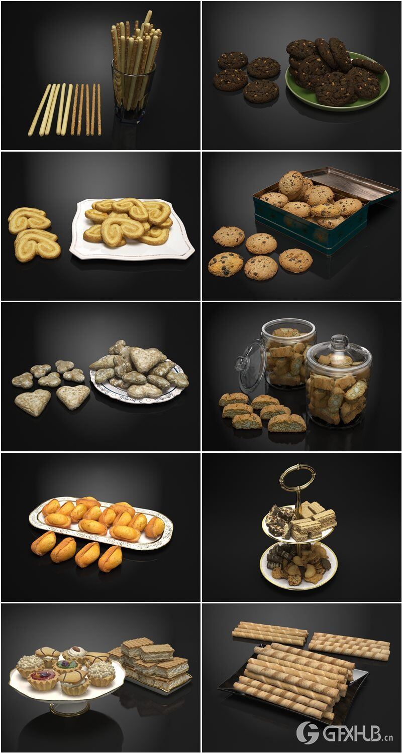 40个专业高品质3D扫描食品模型 Evermotion - Archmodels Vol. 224