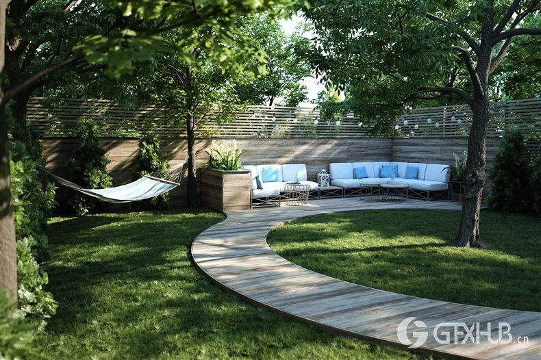 20个高品质花园景观3D模型 Evermotion - Archmodels Vol.212