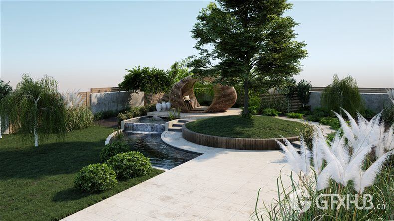 20个高品质花园景观3D模型 Evermotion - Archmodels Vol.212
