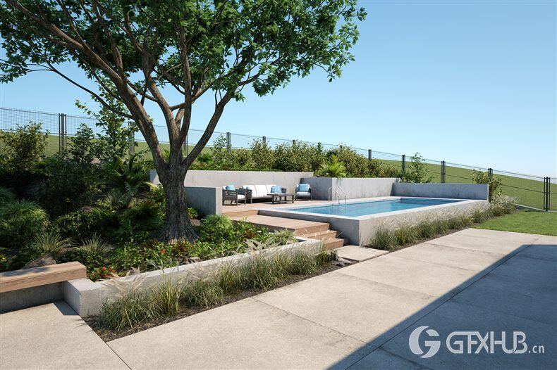 20个高品质花园景观3D模型 Evermotion - Archmodels Vol.212