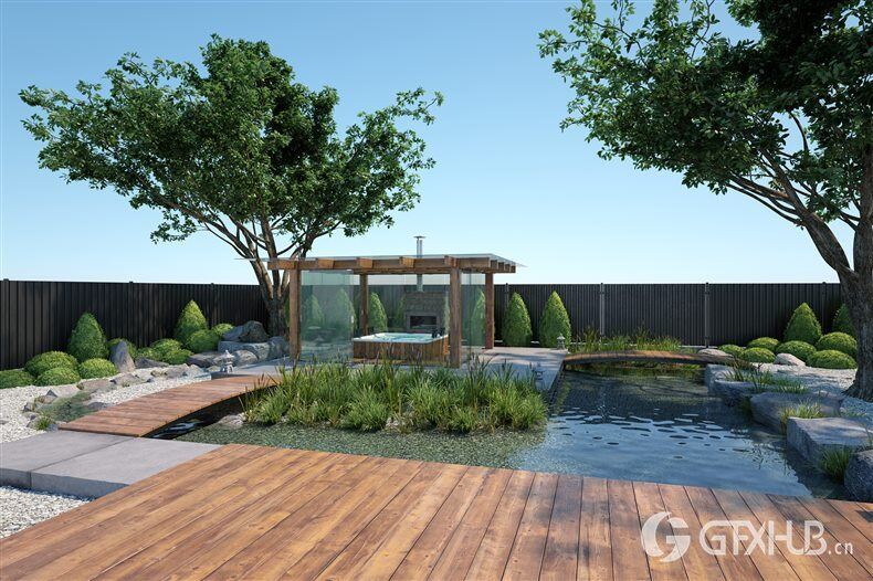 20个高品质花园景观3D模型 Evermotion - Archmodels Vol.212