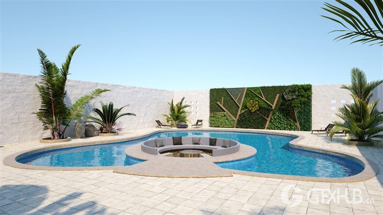 20个高品质花园景观3D模型 Evermotion - Archmodels Vol.212