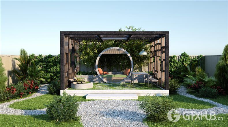 20个高品质花园景观3D模型 Evermotion - Archmodels Vol.212