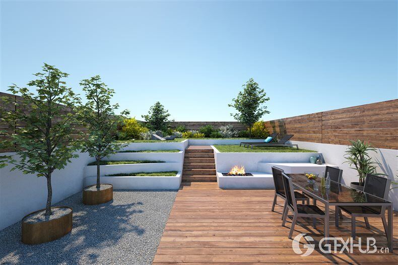 20个高品质花园景观3D模型 Evermotion - Archmodels Vol.212