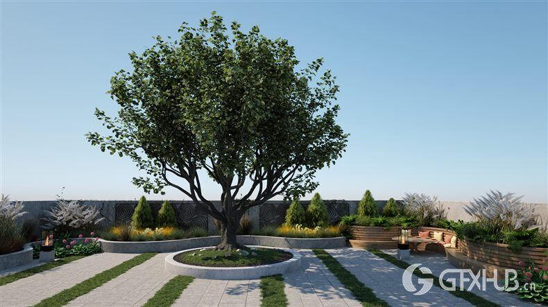 20个高品质花园景观3D模型 Evermotion - Archmodels Vol.212