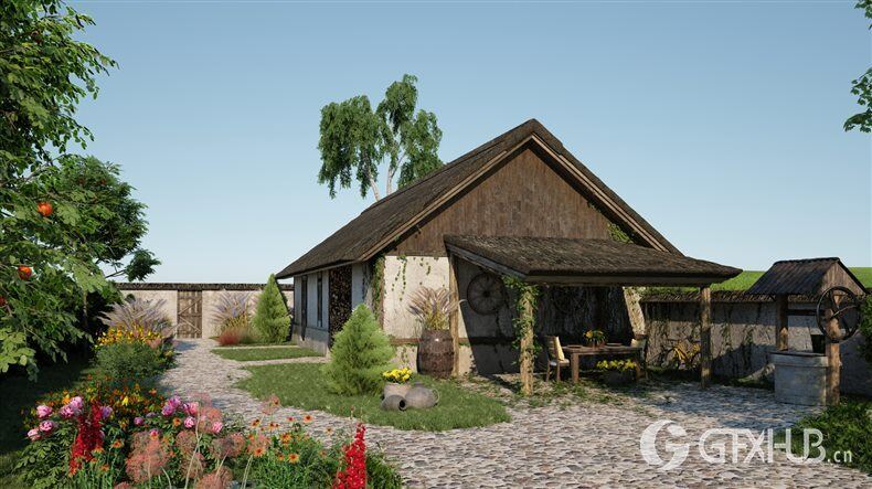 20个高品质花园景观3D模型 Evermotion - Archmodels Vol.212