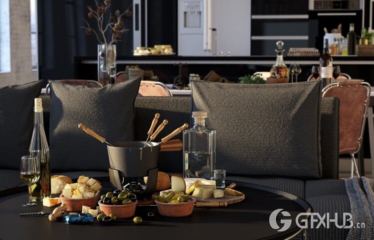 20个专业高品质扫描食品、餐具和餐具3D模型 Evermotion - Archmodels Vol.213