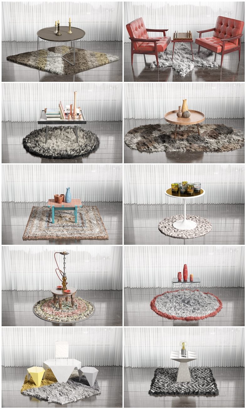 60个专业高品质的地毯、毛皮和家具3D模型 Evermotion - Archmodels Vol.202