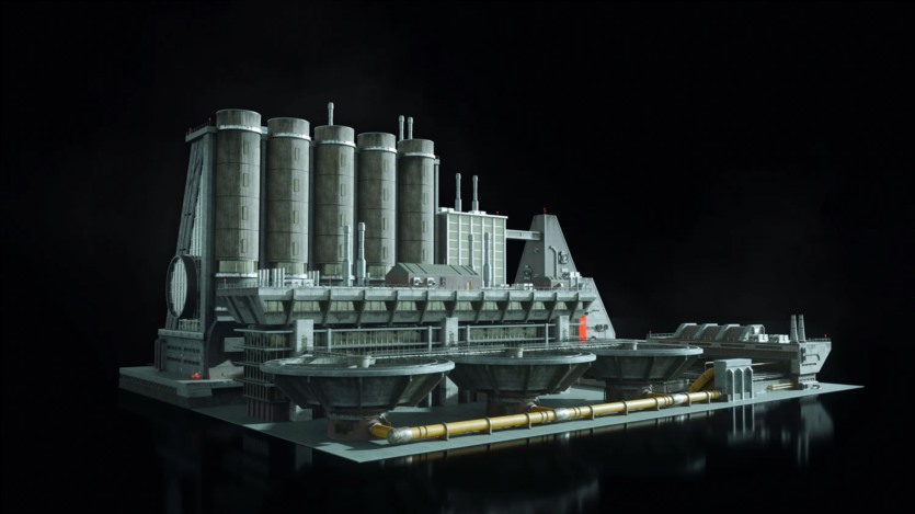 野兽派美学建筑未来科幻灰白高楼大厦3D模型 Kitbash3D - Brutalist 2055