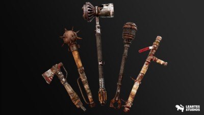 ue虚幻引擎后世界末日近战武器资产 Post Apocalyptic Melee Weapons VOL.2