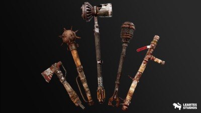 ue虚幻引擎后世界末日近战武器资产 Post Apocalyptic Melee Weapons VOL.2