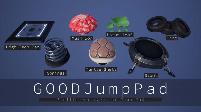 UE虚幻引擎7个跳跃垫垂直发射预设 GOOD FX Jump Pad
