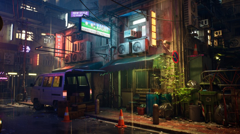 UE虚幻引擎 雨天霓虹街道模块化套件 Rainy Neon Streets
