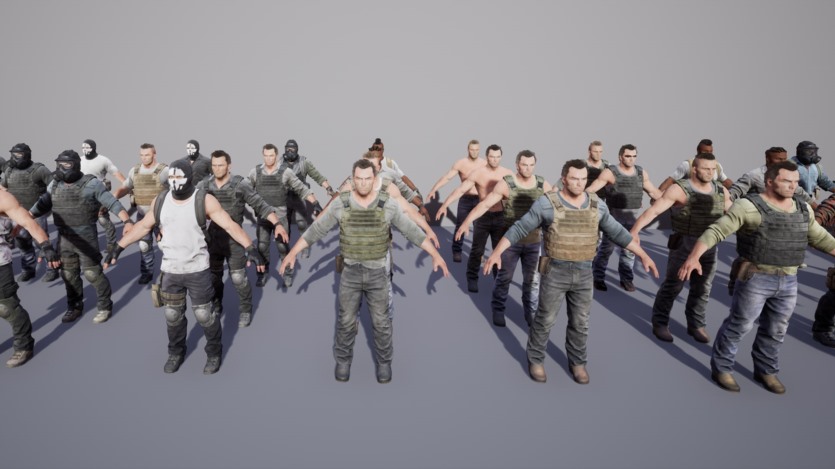UE男性超级写实角色包资产 Male Mega Realistic Character Pack 01