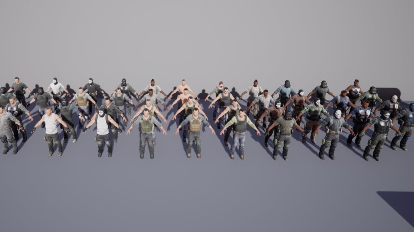 UE男性超级写实角色包资产 Male Mega Realistic Character Pack 01