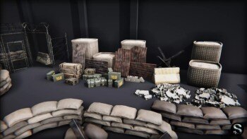 Unity战争游戏军事道具包资产 Military Props Pack