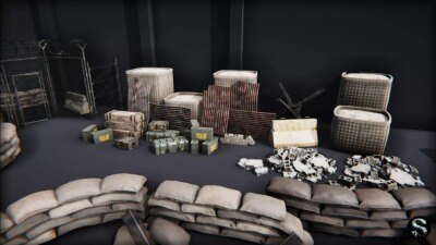 Unity战争游戏军事道具包资产 Military Props Pack