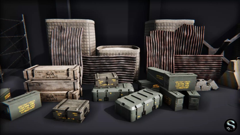Unity战争游戏军事道具包资产 Military Props Pack