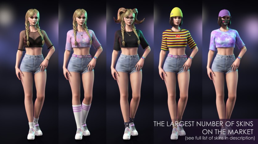 UE休闲装女孩街头服饰现代写实风格女性角色资产 Casual Wear Girls Pack 1 - Streetwear Modern Realistic Stylized Woman Character