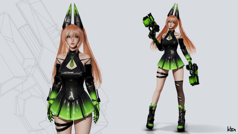 UE虚幻引擎兔女郎3D模型资产 Cosmo Bunny Girl