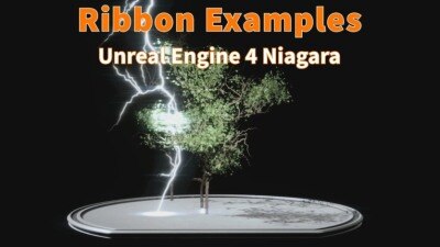 UE虚幻引擎尼亚加拉丝带闪电特效 Niagara Ribbon examples