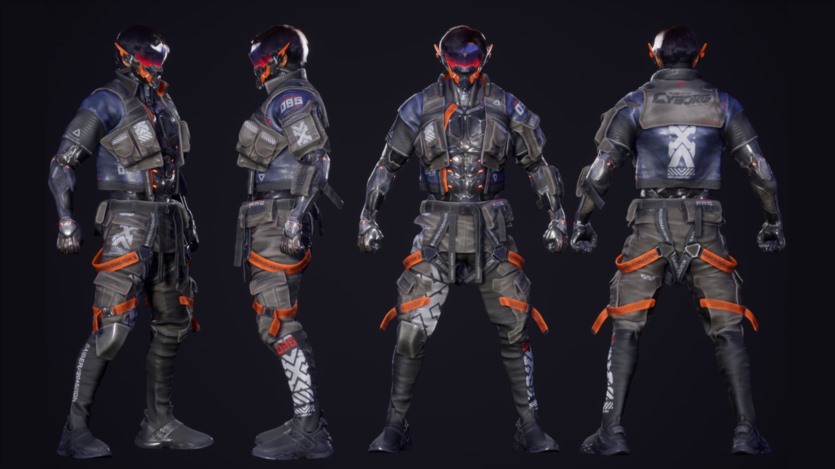 UE游戏装备齐全赛博朋克街头男孩角色 Cyberpunk Street Boy