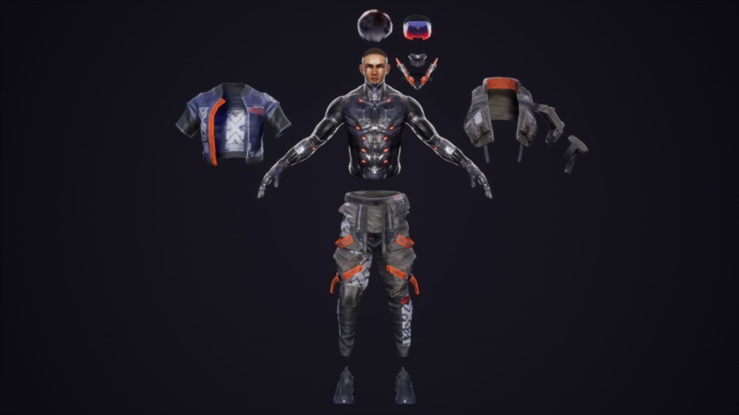 UE游戏装备齐全赛博朋克街头男孩角色 Cyberpunk Street Boy