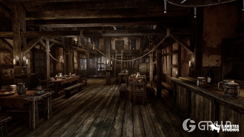 UE中世纪酒馆ULAT模块化中世纪室内外资产 Medieval Tavern + ULAT ( Modular , Medieval Interior Exterior , Medieval )