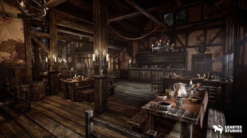 UE中世纪酒馆ULAT模块化中世纪室内外资产 Medieval Tavern + ULAT ( Modular , Medieval Interior Exterior , Medieval )