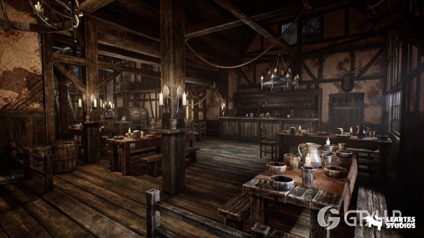 UE中世纪酒馆ULAT模块化中世纪室内外资产 Medieval Tavern + ULAT ( Modular , Medieval Interior Exterior , Medieval )