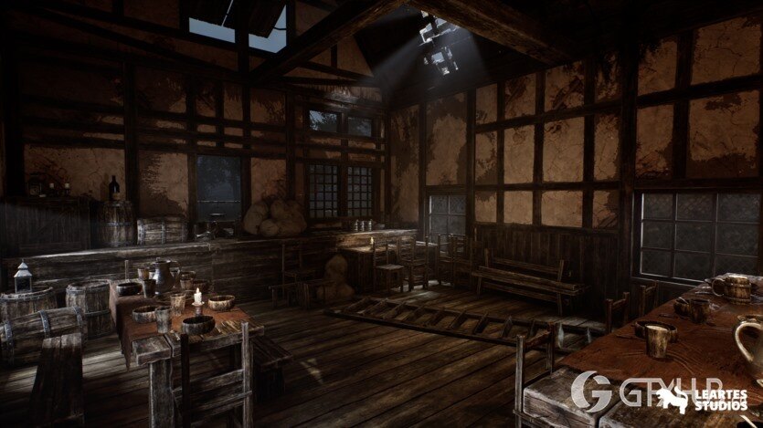 UE中世纪酒馆ULAT模块化中世纪室内外资产 Medieval Tavern + ULAT ( Modular , Medieval Interior Exterior , Medieval )
