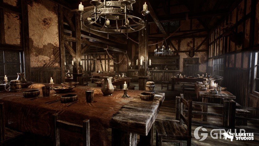UE中世纪酒馆ULAT模块化中世纪室内外资产 Medieval Tavern + ULAT ( Modular , Medieval Interior Exterior , Medieval )