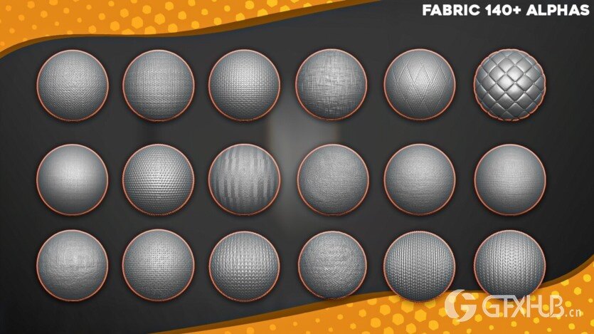 1200+ Alpha黑白深度贴图 1200+ Alphas Bundle for ZBrush Bledner Surface