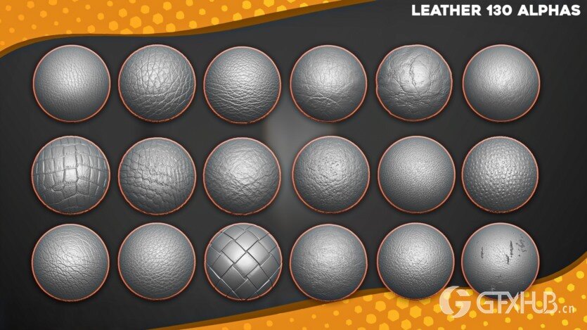 1200+ Alpha黑白深度贴图 1200+ Alphas Bundle for ZBrush Bledner Surface