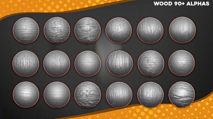 1200+ Alpha黑白深度贴图 1200+ Alphas Bundle for ZBrush Bledner Surface