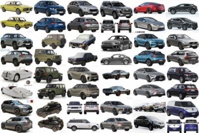 67套高精度汽车自行车摩托车3D模型合集4.64GB (MAX\OBJ\FBX)