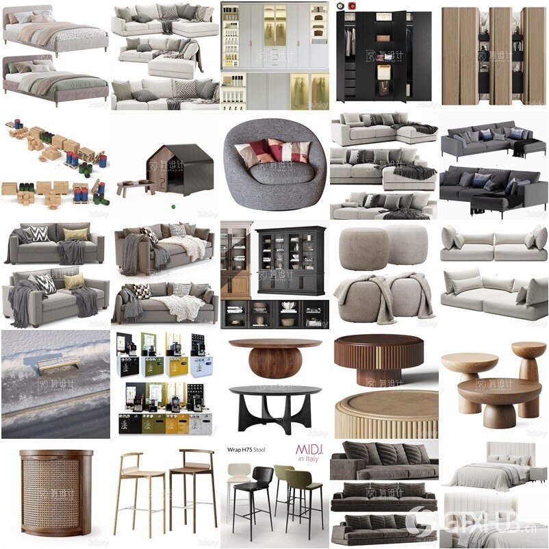 3dsky Pro 国外高精度3Dmax模型合辑2024年2月第1季 | 262套 | 17.5GB