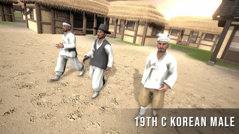 Unity19世纪韩国男性角色资产 Korean Male Character- 19th Century