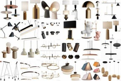 124套高精度灯具3D模型合集 3DSky PRO 124 Lamp 3D model collection