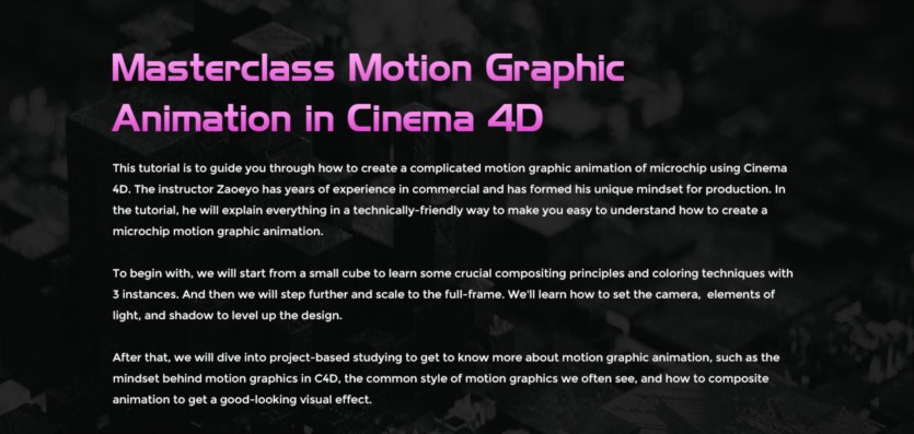Cinema 4D大师级动态图形动画 Masterclass Motion Graphic Animation in Cinema 4D