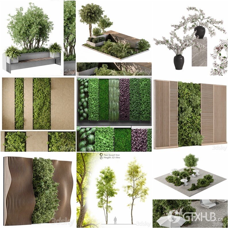 83套植物树木盆栽3D模型合集 3DSky Pro 83 Plants 3D Models Collection