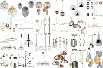 139套高精度灯具3D模型合集 3DSky PRO 139 Lamp 3D model collection