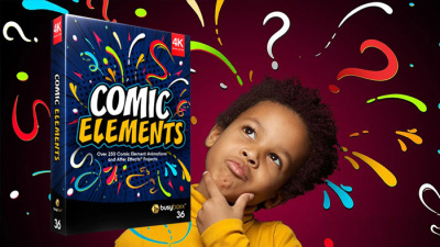 250个动漫卡通二维MG动画特效+AE工程 V36：Comic Elements