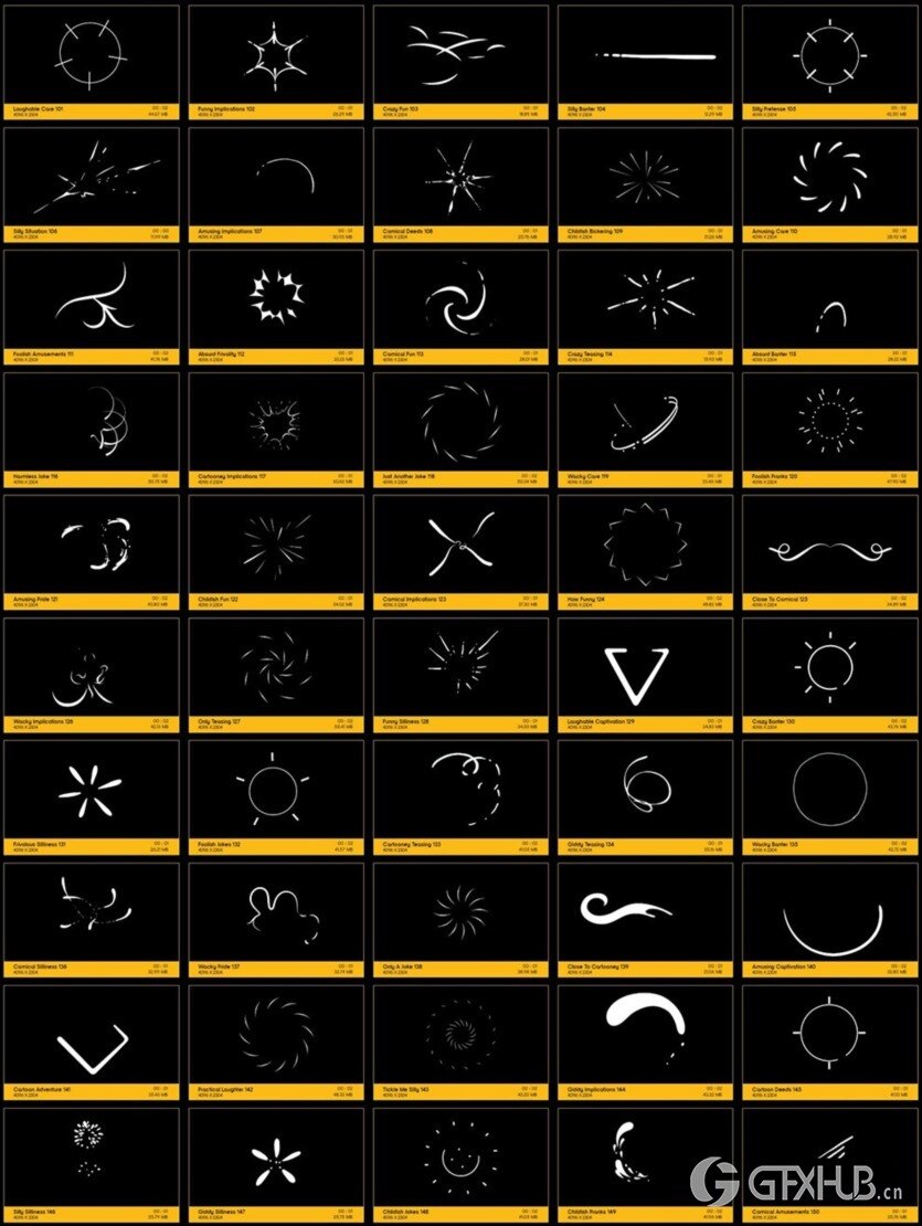 250个动漫卡通二维MG动画特效+AE工程 V36：Comic Elements