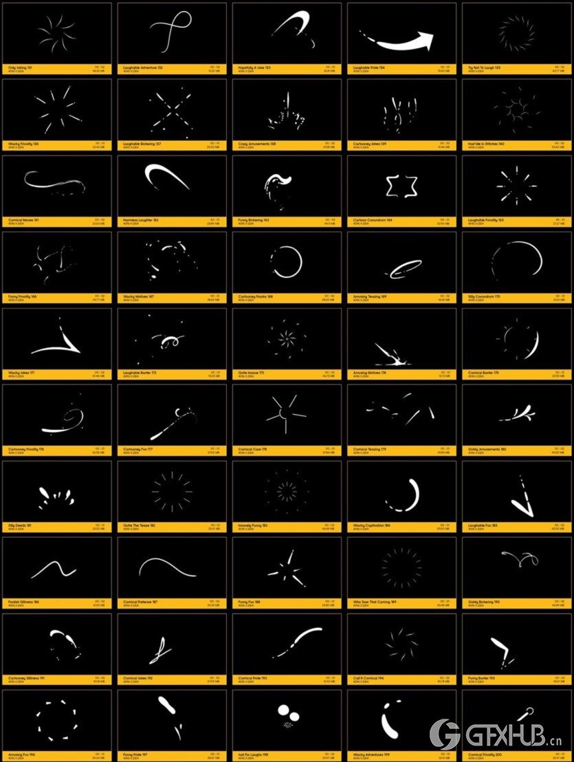 250个动漫卡通二维MG动画特效+AE工程 V36：Comic Elements