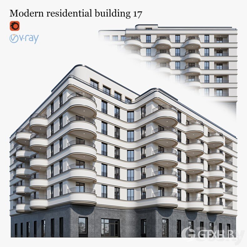3DSky Pro 100套国外高精度建筑住宅别墅厂房建筑小品3D模型合集