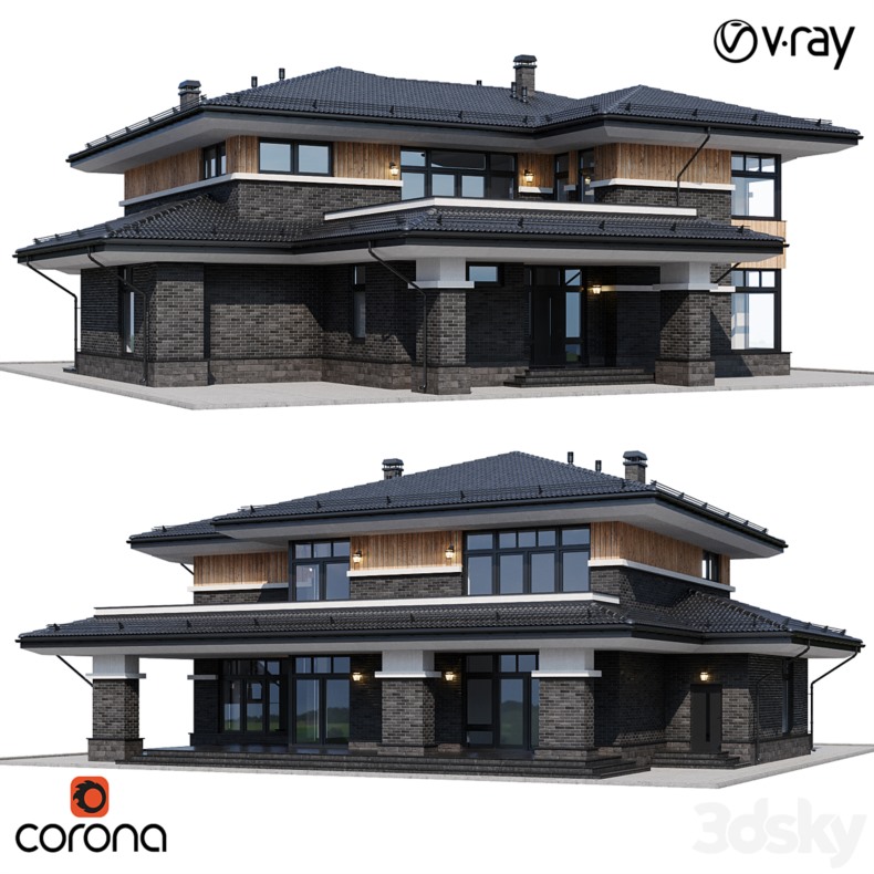 3dsky Pro 100套国外高精度建筑住宅别墅厂房建筑小品3d模型合集