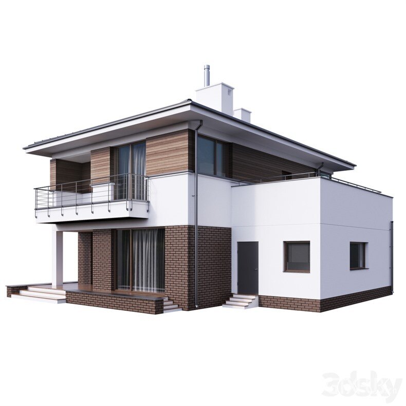 3DSky Pro 100套国外高精度建筑住宅别墅厂房建筑小品3D模型合集