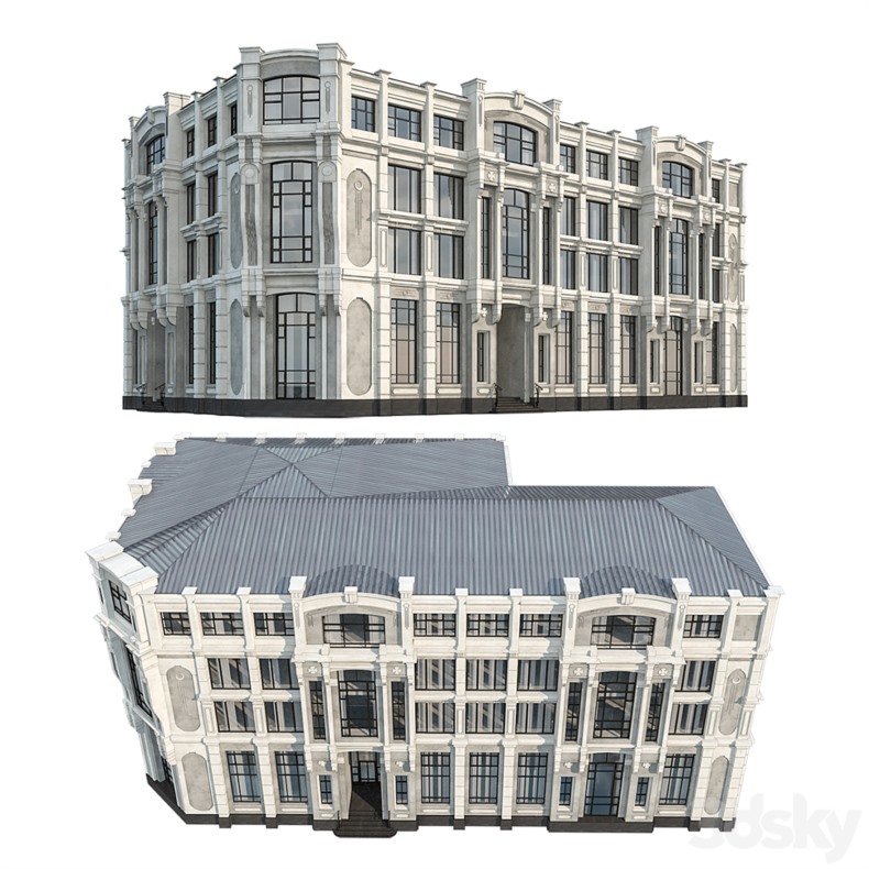 3dsky Pro 100套国外高精度建筑住宅别墅厂房建筑小品3d模型合集