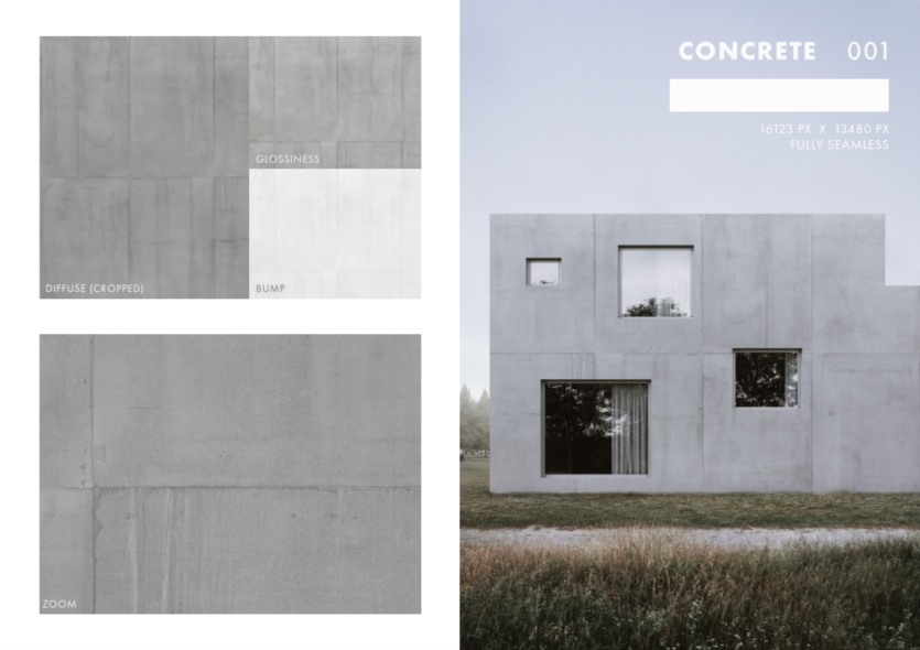 高清混凝土贴图合集 Concrete Texture Collection - by Nicolai Becker Images